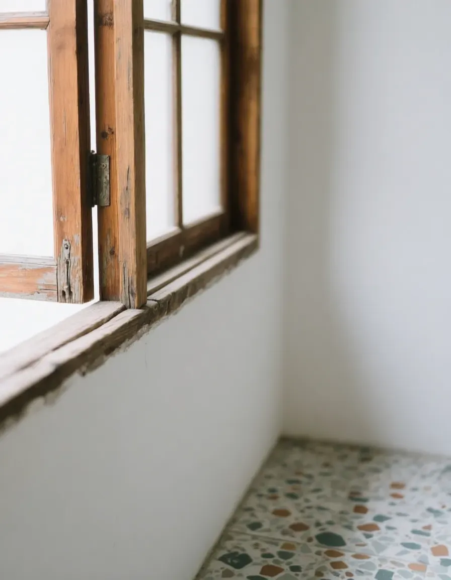 新舊材質交融的建築細節